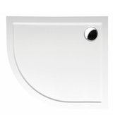 RENA R sprchová vanička z litého mramoru, čtvrtkruh 90x80x4cm, R550, pravá, bílá