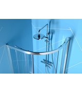 EASY LINE čtvrtkruhová sprchová zástěna 1200x900mm, čiré sklo