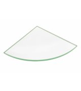 Police rohová, čtvrtkruhová 200x200x8mm, čiré sklo