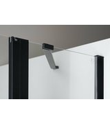 ZOOM LINE BLACK sprchové dveře 1400mm, čiré sklo