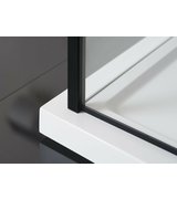 ZOOM LINE BLACK čtvercová sprchová zástěna 900x900mm, čiré sklo