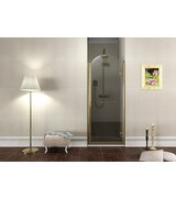 ANTIQUE sprchové dveře otočné, 800mm, pravé, ČIRÉ sklo, bronz