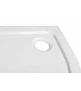 TECMI sprchová vanička z litého mramoru, čtvrtkruh 80x80x3 cm, R55