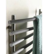 Elektrický sušák ručníků, 570x465 mm, 72 W, šedý hliník - metalíza (RAL9007)