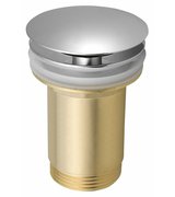 Neuzavíratelná výpust pro umyvadla bez přepadu, velká zátka, V 10-50mm, chrom