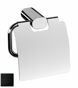 FLORI držák toaletního papíru s krytem, černá mat